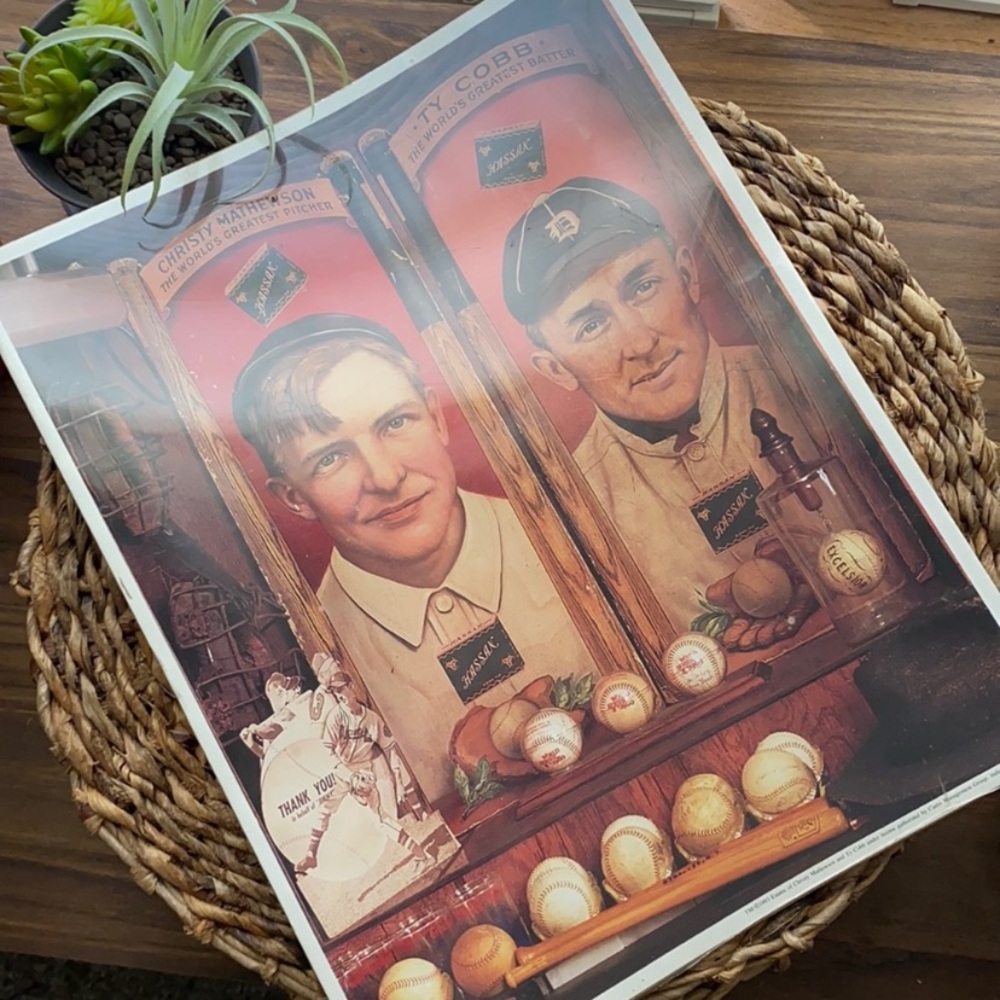 Time Magazine Vintage Baseball Memorabilia Poster First edition reprint ty Cobb